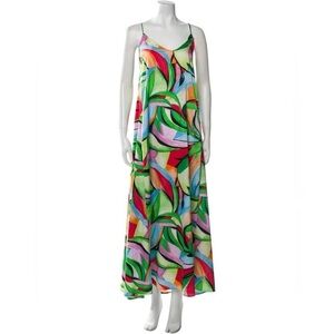 Nicole Miller | Vibrant Multicolor Maxi Dress with pockets XS